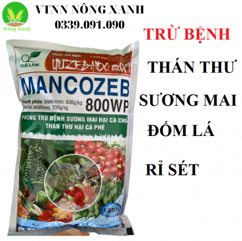 Thuốc trừ bệnh Manozeb 80 WP (1kg) - đặc trị Thán Thư , Rỉ sét , đốm lá