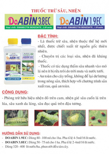 Doabin 1,9EC, 4,8EC (Cty CP Đồng Xanh)