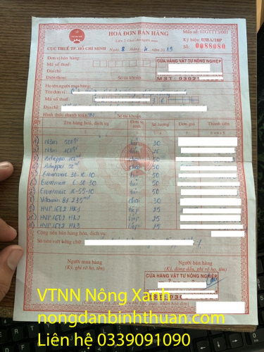 Xuất Hóa đơn đỏ Theo Yêu Cầu cho Phân Bón, thuốc bảo vệ thực vật tại Hà Nội